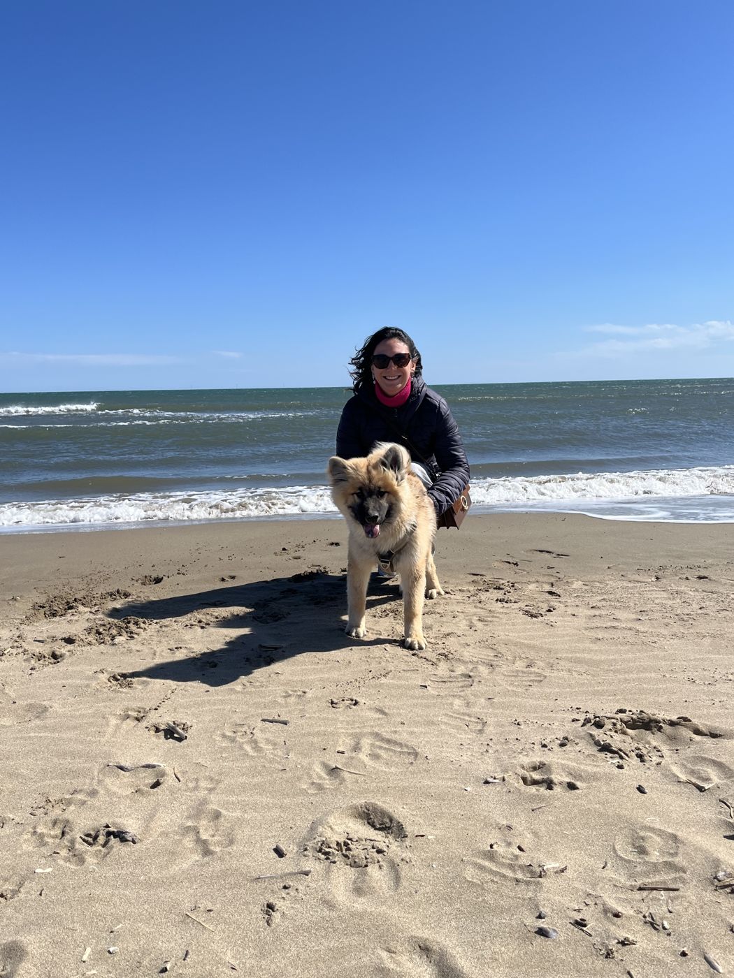 Erine et Aslan sur la plage